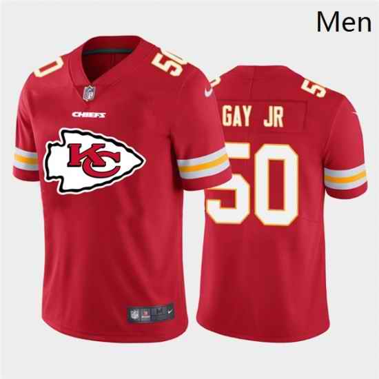 Nike Chiefs 50 Willie Gay Jr  Red Team Big Logo Vapor Untouchable Limited Jersey